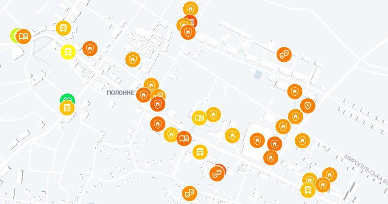 Полонне на мапі безбар'єрності